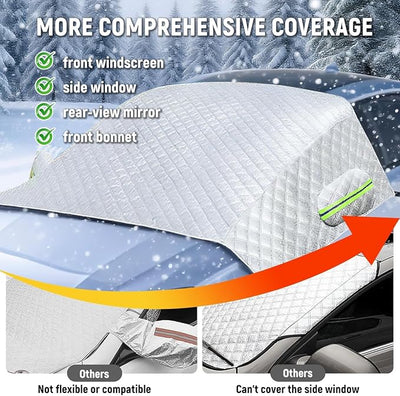 Car Windshield Cover for Ice and Snow for Hyundai Venue 2020-2025, Durable Magnetic Winter Frost Hail Guard with Side Window and Mirror Protector,Sedans