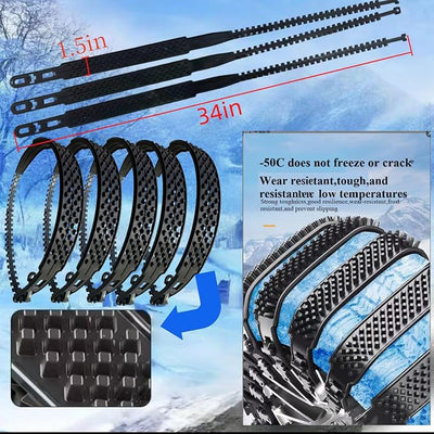 20 Pack Tire Chains, Universal Emergency Tire Chains, Adjustable Plastic Anti-skid Ties,Safety Chains for Most Cars, SUV Trucks, Safety Chains Anti-skid Chains,Reusable Portable TPU Safety Chains (20)