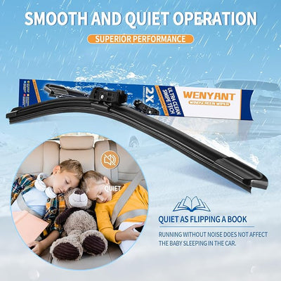 24"/20" Windshield Wipers Compatible with Audi A4 Allroad A5 Quattro Sportback Q3 Q5 S4 S5 Sportback SQ5 Front Wiper Blades for My Car Original Equipment Automotive Replacement (Set of 2)