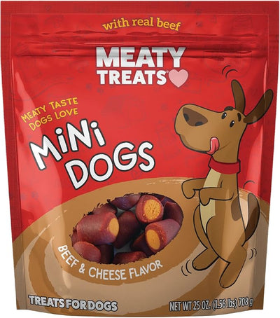 Meaty Treats Mini Dogs Beef & Cheese Flavor Soft & Chewy Dog Treats, 25-oz.