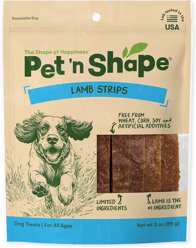 Pet n Shape Lamb Jerky Dog Treats - 3 Ounce