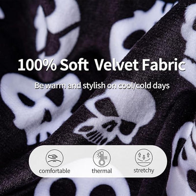 CuteBone Turtleneck Dog Velvet Dress Halloween Puppy Skirt Costume Pet Clothes Cat Apparel with Bow Hair Rope for Small Dogs CVD11XS