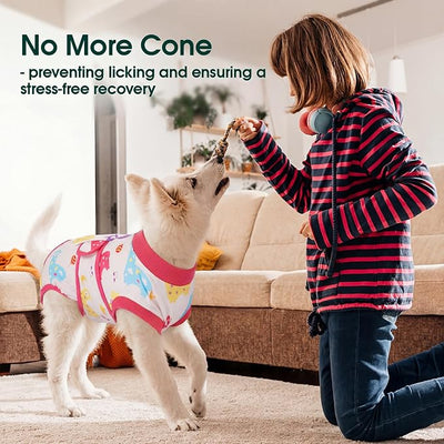 Kuoser Recovery Suit for Dogs After Surgery, Dog Surgical Recovery Suit Female Male Spay Neuter, Anti-Licking Dog Onesie for Abdominal Wounds Skin Disease, Pet Surgery Bodysuit Cone Alternative, XS