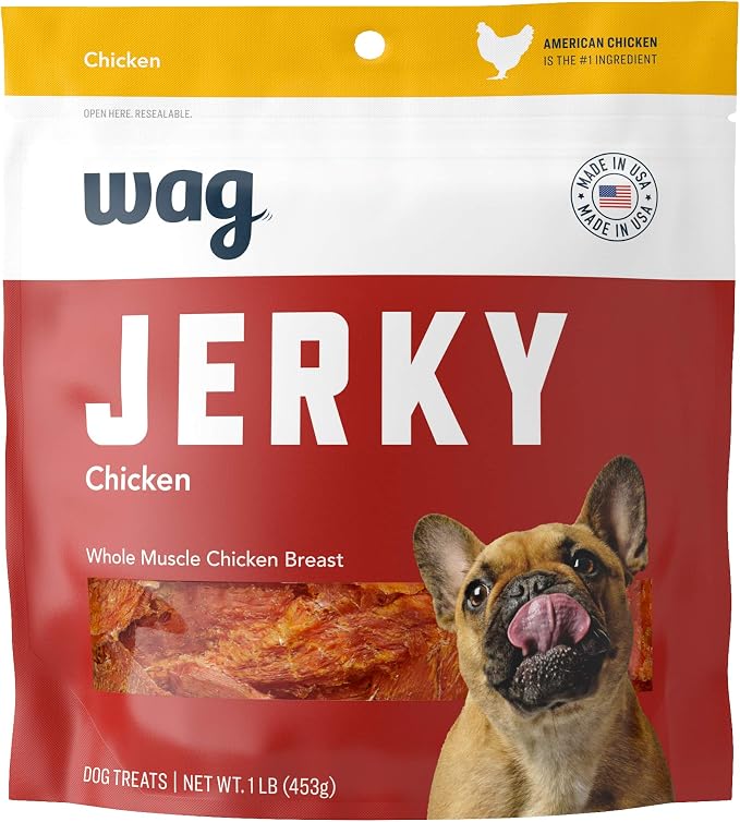 Amazon Brand – Chewy Whole Muscle American Jerky Dog Treats – Chicken