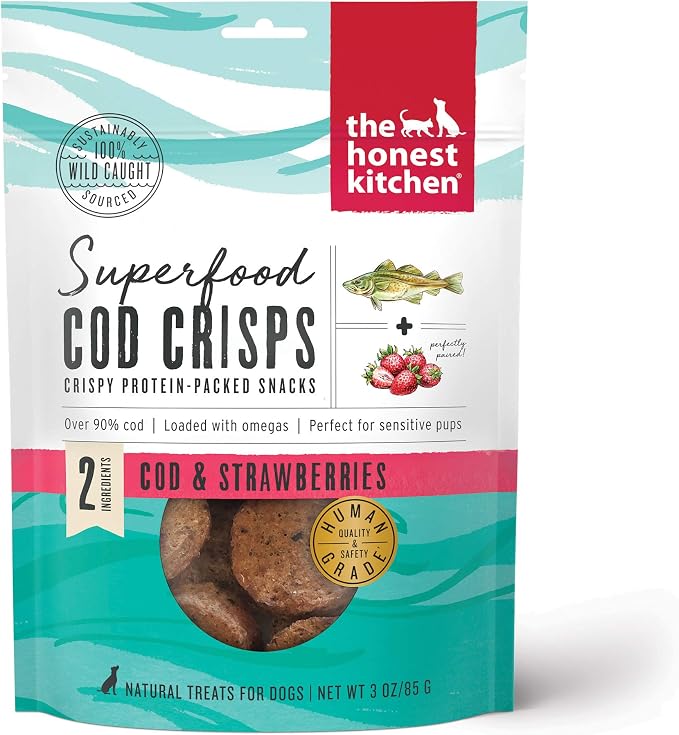 Superfood Cod Crisps: Cod & Strawberry, 3 oz