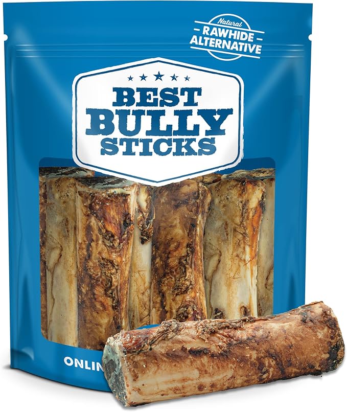 Marrow Bones for Dogs - 8 Count (Pack of 1) - USA Packed, Healthy Snack, Grass-Fed Beef, Long-Lasting - Large Breeds