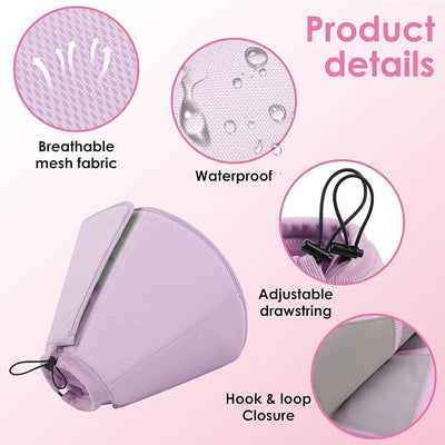 AOFITEE Soft Dog Cone, Adjustable Cones for Dogs After Surgery, Comfy Dog Cone Collar Alternative to Stop Licking, Elizabethan Recovery Collar for Large Dogs(Purple,Large)