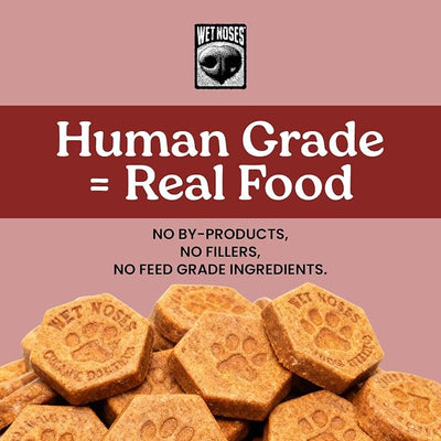 Wet Noses Organic Crunchy Dog Treats – All-Natural, Human-Grade, Non-GMO, Healthy Training & Delicious Snacks for Dogs, for All Dog Sizes & Breeds – Mesquite Bacon, 14oz (2 Pack)
