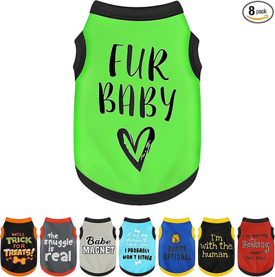 Elevate Your Pet's Seasonal Style with Playful Panache: with Adorable Beautifully Printed Dog Shirts Featuring Hilarious Printed Patterns for Airy Comfort in Summer and Fall Classic Series6 X-Small