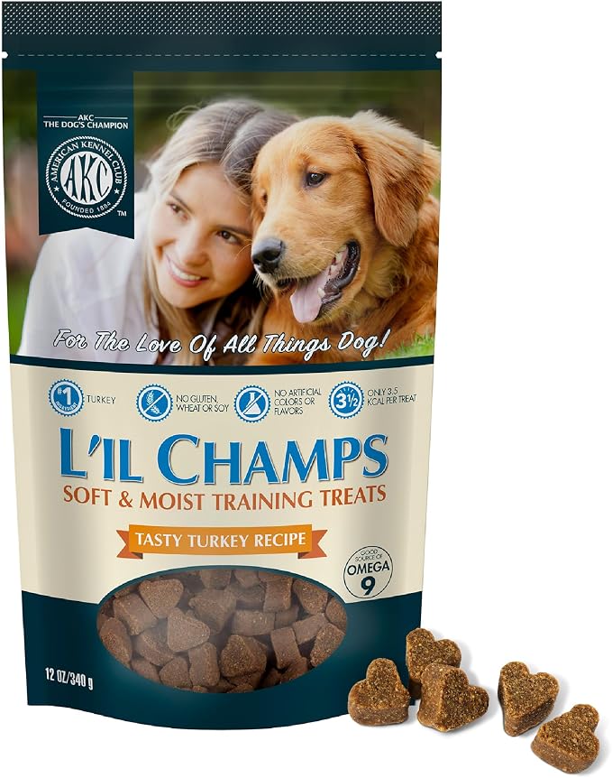 Lil Champs Soft & Moist Training Treats, Turkey Flavor, All Breed Sizes, 12 Ounces