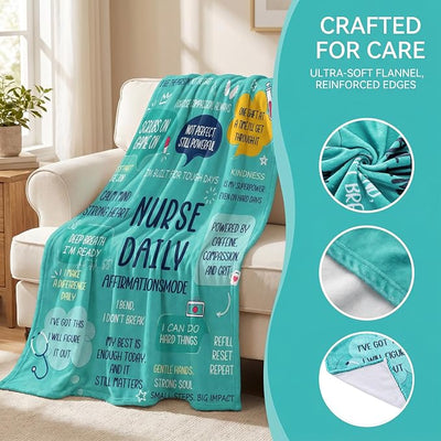Nurse Gifts for Women Men, Soft Blanket Throw for Registered Nurses RN LPN Nursing Student Graduation，Nurse Week Birthday Appreciation Retirement Gift,Blanket for Bed Couch Travel