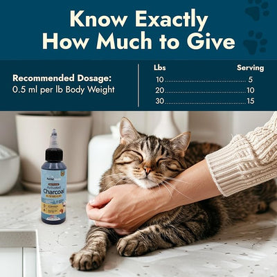 Pet Vet Flavored Activated Charcoal Gel for Dogs & Cats (60ml Bottle, 2 Pack), Dog First Aid Activated Charcoal, Absorbs Toxins, Supports Poisoning, & Gas Relief, Emergency Pet Dog Supplies (Beef)