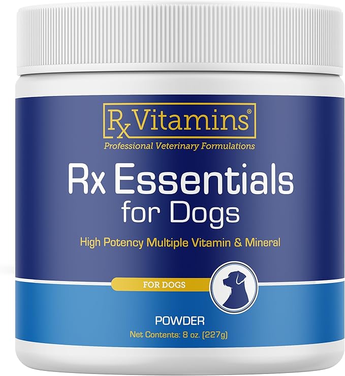 Essentials for Dogs - Daily Vitamins & Minerals - with Blue Spirulina, Kelp Powder, and Milk Thistle - Complete Canine Vitamins and Essential Minerals Powder - 8 oz