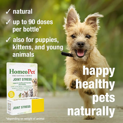 HomeoPet Joint Stress, Joint Support for Dogs and Cats, Liquid Pet Meds to Support Healthy Joint Movement, 15 Milliliters