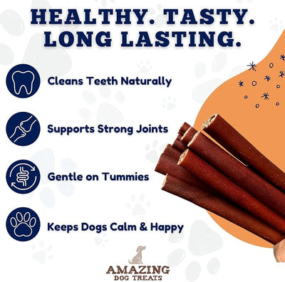 Amazing Dog Treats 12 Inch Collagen Stick - (20 Count)- Collagen Sticks for Dogs - No Hide Dog Bones
