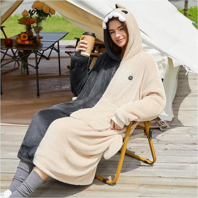 Wearable Heated Blanket Hoodie with 16000 mAh Battery,Cordless Heating Throw,Electric Shawl Robe with Sleeves,Gift for Family