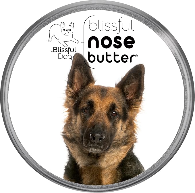 The Blissful Dog German Shepherd Nose Butter, Versatile Dog Nose Balm for Dry Nose, Handcrafted Nose Moisturizer, Easy-to-Apply Dog Essentials, Unscented, 8 oz.