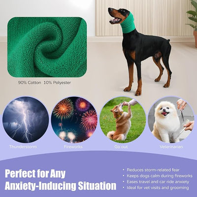 Dog & Cat Calming Hoodie - Anxiety Relief Ear Protector, Noise-Canceling Head Cover for Grooming, Bath, Force Drying, Thunder & Fireworks