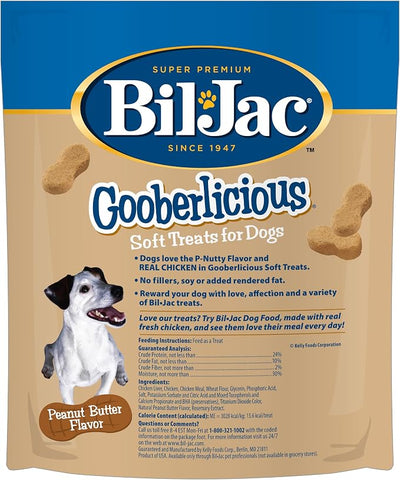 Bil-Jac Gooberlicious | Peanut Butter Soft Treats Dogs Never Say No to | Real Chicken Liver First Ingredient, No Fillers or Soy, Made in USA Since 1947 | 10 oz
