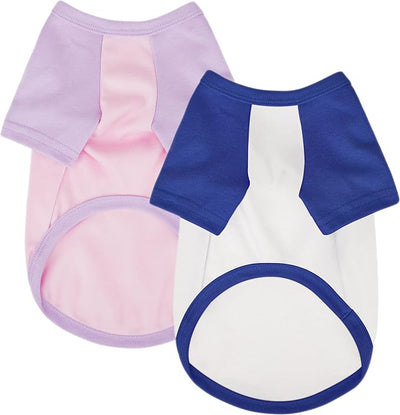 Stylish 2PCS Color Block Dog Shirt: Premium Polyester, Comfortable, Breathable, and Wrinkle-Resistant. Perfect Apparel for Small, Medium, & Large Dogs, a Must-Have for Pet Lovers 4XL