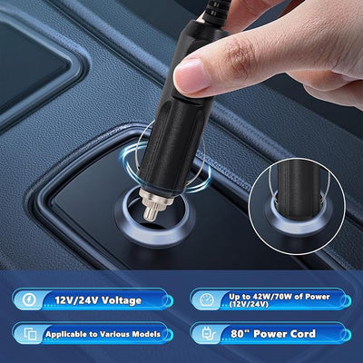 Heated Car Blanket DC12V-24V Electric Blanket for Car Camping, Portable Washable Heated Blanket with Timer, 3 Heat Settings, Heated Throw Blanket for Road Trip (Gray + Pillowcase)
