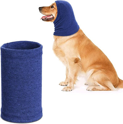 Quiet Ears for Dogs, Rbenxia 1 Piece Dog Ear Cover Hoodies Dog Ear Muffs Headband Noise Ear Protection Warm Winter Ear Scarf (Blue, Medium)
