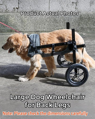 Adjustable Large Dog Wheelchair for Back Legs, Upgraded Wheel, Disabled Pets, Leg Brace, Mobility Aid for Large Pets, Hind Limb Rehabilitation, Older, Disabled (XL(Chest 28.3-33.9in))