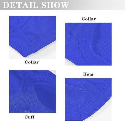 2 Pack Solid Color Dog Shirts - Lightweight, Quick Dry, Breathable Pet T-Shirts for Small to Large Dogs - Stretchy, Durable, Ideal for All Seasons and Holidays.Grey Blue XS