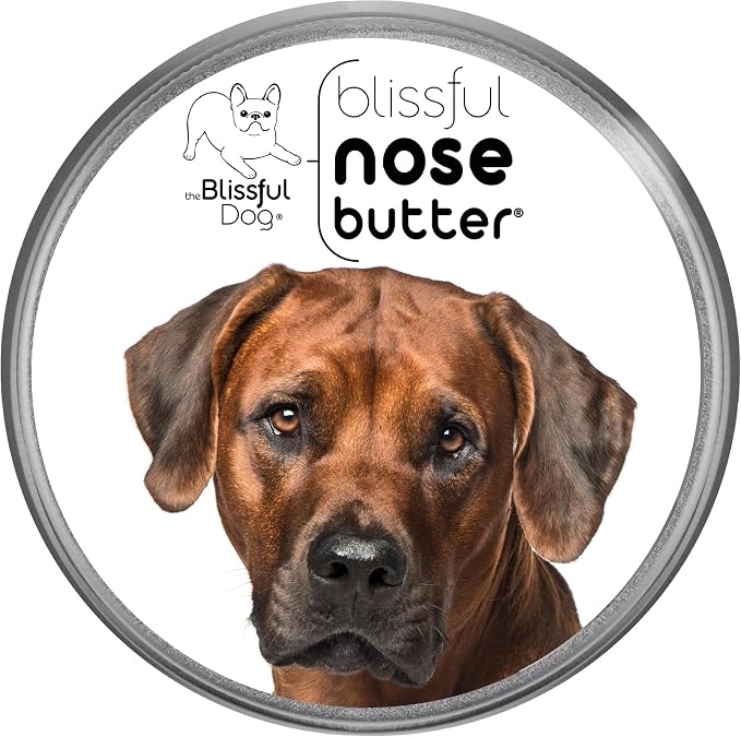 Rhodesian Ridgeback Nose Butter for Dry, Cracked Skin, Lick-Safe Dog Nose Balm with Moisturizing Shea Butter, Almond, Olive, and Essential Oils, Pet Supplies, Uncented, 2 oz.