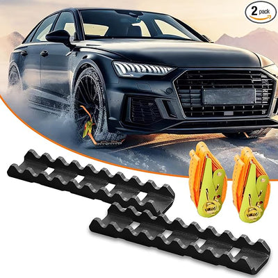 Tire Traction Straps Metal Gripper Traction Device for Anti Skid Emergency Tire Straps to Get Unstuck from Snow, Mud, Ice & Sand, fit for Cars & Small SUVs ATV UTV etc (Car/Small SUV-38 INCH)