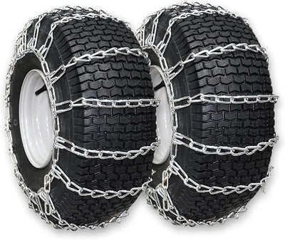 OakTen Set of 2 Tire Chains 4.00x4.80x8, 4.00/4.80x8 for Snow Blower and Snow Thrower, 2-Link Design for Enhanced Traction