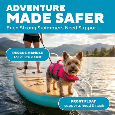 Outward Hound Granby Splash Pink Dog Life Jacket, XS
