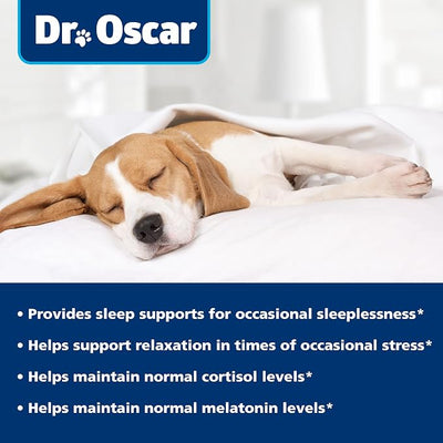 Dog Sleep Aid for Dogs, Better Than Melatonin or Calming Chews Only, Best Sleeping Pills + Melatonin, 120 Tablets, Puppy Sleep Aid, USA