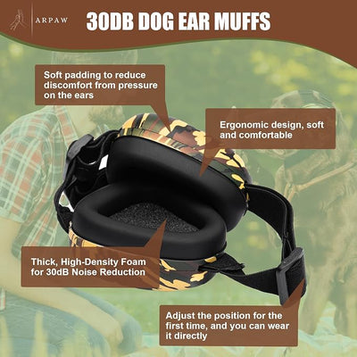 Dog Ear Muffs for Noise Protection 30db - Dog Noise Cancelling Headphones for Hearing Protection (XS)