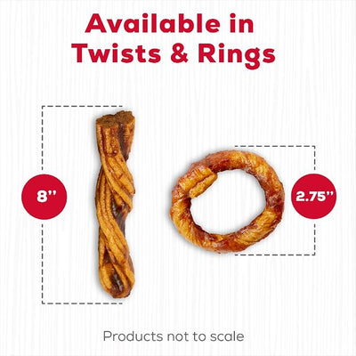Country Kitchen Rawhide Free Beef Rings Dog Chews,Made with Real Beef,Highly Digestible,Gluten Free,7 Count (Pack of 2)