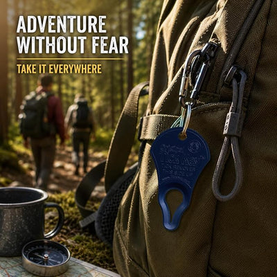 The Original Tick Key - Tick Detaching Device - Portable, Safe and Highly Effective Tick Detaching Tool (Navy)