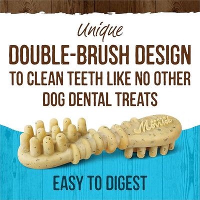 Merrick Fresh Kisses Natural Dental Chews, Toothbrush Shape Treat Infused With Real Mint, For Large Dogs - 4 ct. Bag