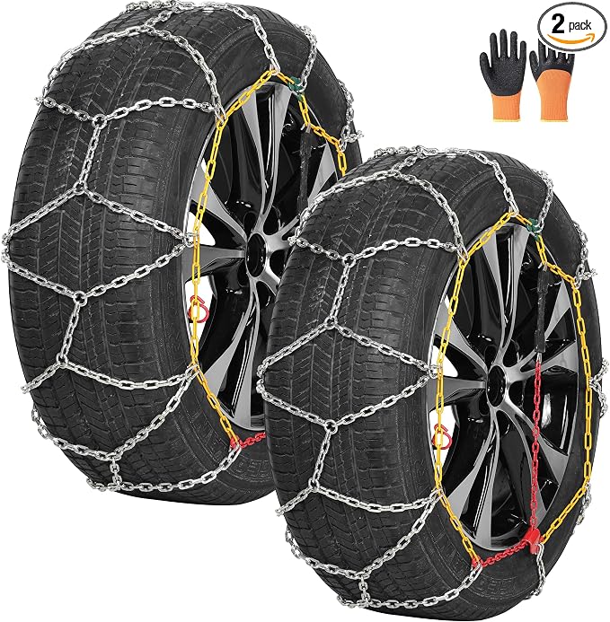 Heavy Duty Snow Tire Chains for Trucks SUVs Pickups Manganese Steel 4WD50