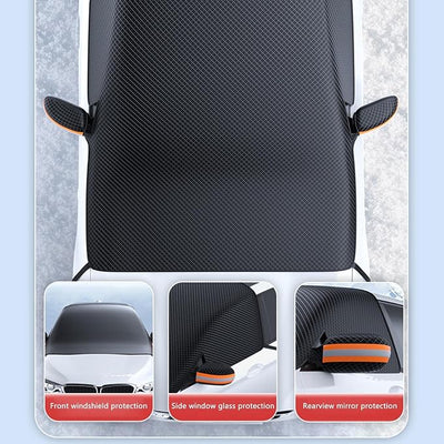 Semi Car Cover with Magnets, Instant Windshield Protector for Snow Sun & Frost, Essential 4-Season Auto Accessory for Outdoor Vehicles