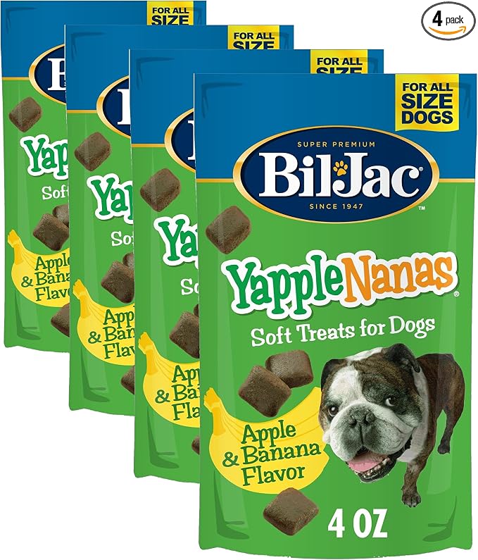 Bil-Jac Yapple-Nanas Dog Treats 4oz (Pack of 4)