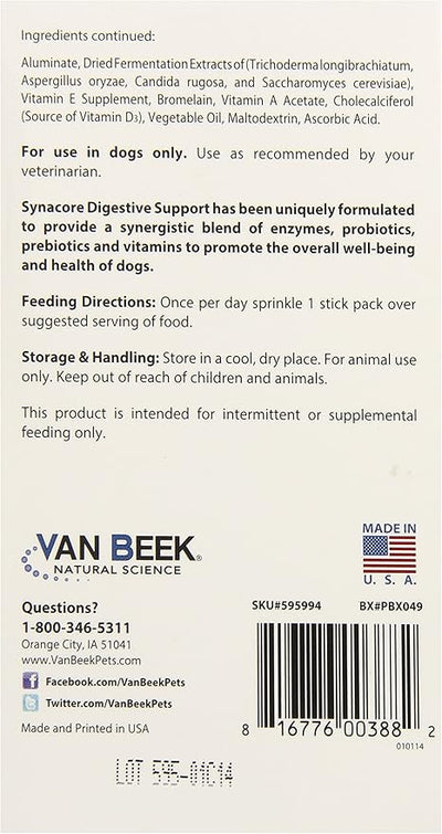 VAN BECK Synacore Digestive Support for Dogs, 30-Pack