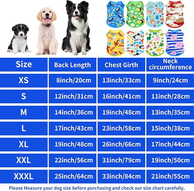 8PCS/Pack Dog Shirts Male for Medium Dog Boy Sleeveless T Shirts Soft Stretchy Cats Doggie Puppy Tank Top Tee Vest