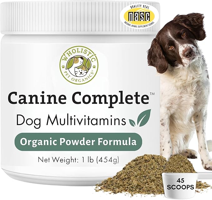 Canine Complete - Dog Multivitamin Powder - 1 Lb - Daily Dog Vitamins and Supplements for Homemade Food - Immune System, Skin, Coat & Overall Health - All Breeds - 45 Scoops