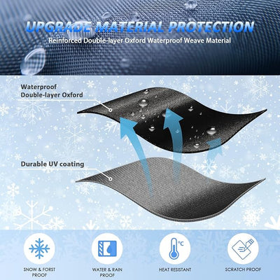 Windshield Cover for Ice and Snow for Ford Focus 2012-2018,2-Layer Oxford Fabric Windshield Snow Protector Waterproof Winter Accessories Frost and Ice Removal Shield for Snow, Sun, Rain, Dust(65"x47")