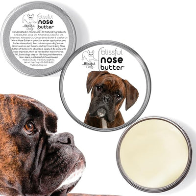 The Blissful Dog Brindle Boxer Nose Butter, Versatile Dog Nose Balm for Dry Nose, Handcrafted Nose Moisturizer, Easy-to-Apply Dog Essentials, Unscented, 16 oz.