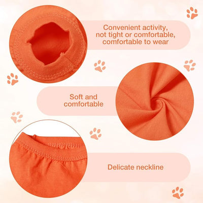 8 Pcs Winter Dog Shirts Pet Puppy Blank Clothes Soft Dog T-Shirt Breathable Plain Male Female Pet Shirts Cotton Puppy Clothes Outfit for Most Cats for Holiday Valentine's Day Outfit(L)
