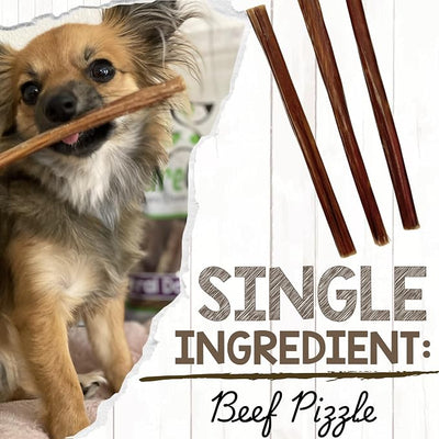 Nature Gnaws Super Skinny Bully Sticks for Small Dogs 5-6" (15 Count) - Long Lasting for Light Chewers and Puppies - Extra Thin Natural Beef Dog Chew Treats