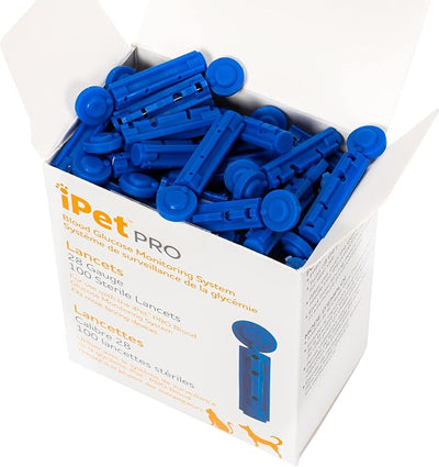 UltiCare VetRx iPet PRO Blood Glucose Monitoring System (28 Gauge 100 ct. Lancets)