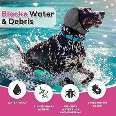 Dog Ear Muffs Noise Protection, Stress-Reducing, Comfortable, Perfect for Thunderstorms, Noise,Vet Visits & Preventing Water