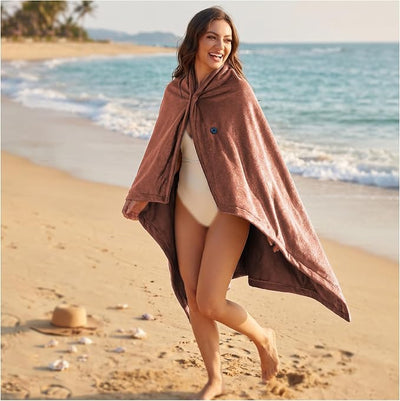 Electric Heated Blanket Battery Operated, Portable Heated Shawl for Neck and Shoulders and Back, Heating Blanket with Zipper, 20000mAh, 3 Heating Levels, up to 8 Hours